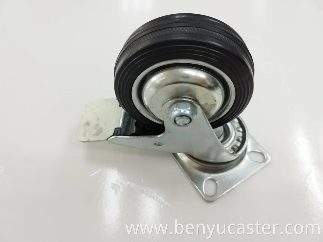 3-8" Industrial Casters Wheel with Rubber PVC TPU Nylon TPR PU in China with ODM OEM Manufacturing